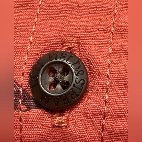Field & Stream fly fishing print short sleeve button up shirt, Men's Size XL - Picture 7 of 9